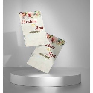 كرت توزيعات تصميم كود 1