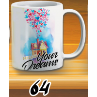 مج follow your dreams - ابيض كود 64