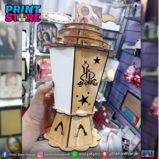 فانوس سداسي 30 سم طباعة وجهين